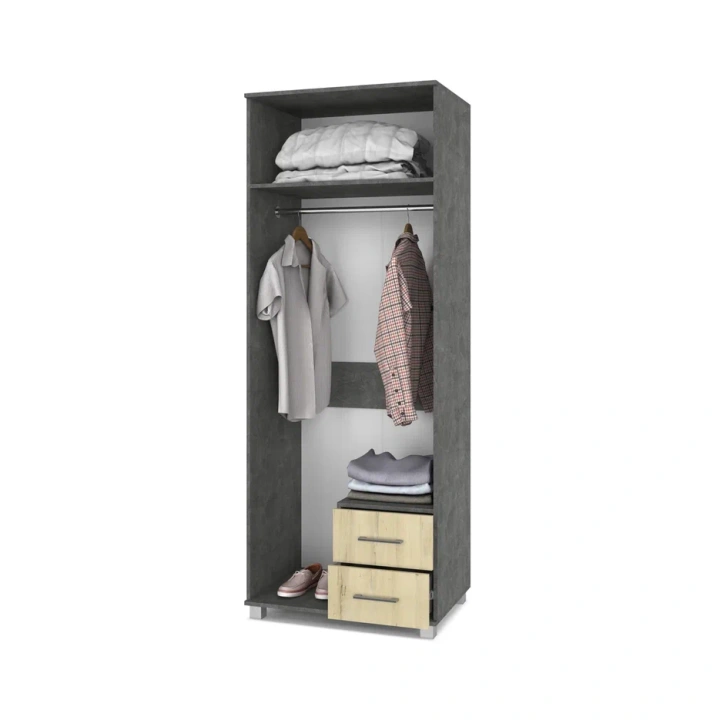 Шкаф "Ева" двухстворчатый с зеркалом и ящиками