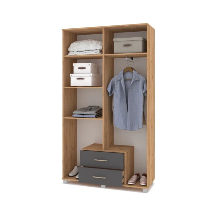 Шкаф "Карина" четырехстворчатый с зеркалом и ящиками