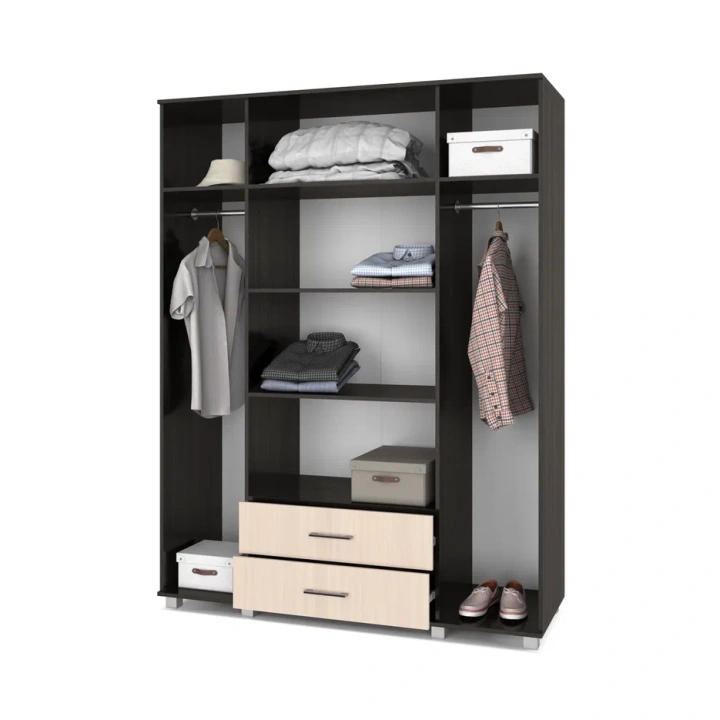 Шкаф "Ева" четырехстворчатый с зеркалами и ящикми