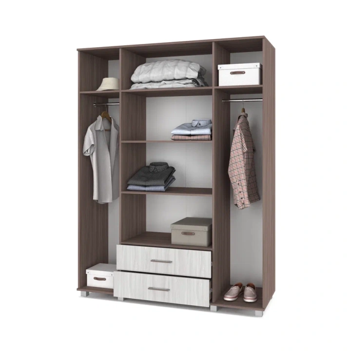 Шкаф "Ева" четырехстворчатый с зеркалами и ящикми