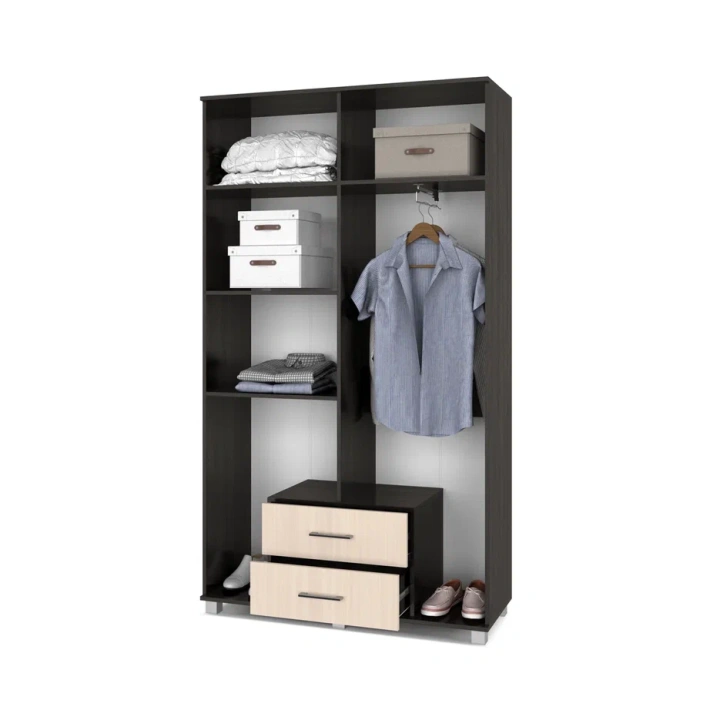 Шкаф "Карина" четырехстворчатый с зеркалом и ящиками