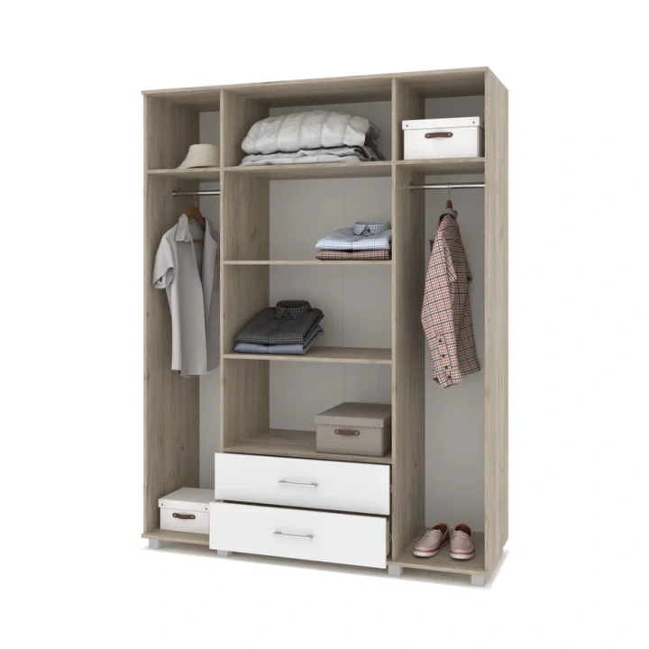 Шкаф "Ева" четырехстворчатый с зеркалами и ящикми