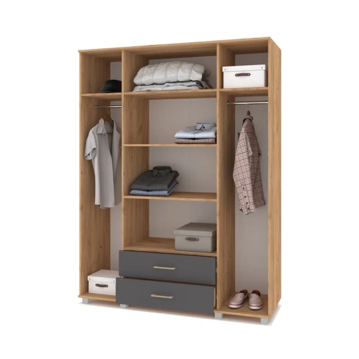 Шкаф "Ева" четырехстворчатый с зеркалами и ящикми